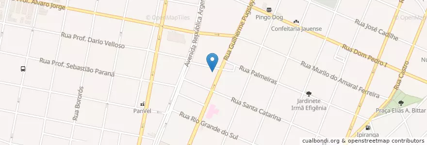 Mapa de ubicacion de Posto Curitibano en Brasile, Regione Sud, Paraná, Região Geográfica Intermediária De Curitiba, Região Metropolitana De Curitiba, Microrregião De Curitiba, Curitiba.