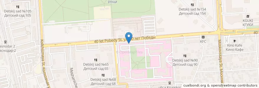 Mapa de ubicacion de Пирогово en Россия, Южный Федеральный Округ, Краснодарский Край, Городской Округ Краснодар.