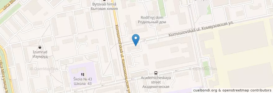 Mapa de ubicacion de Ваше здоровье en Russie, District Fédéral De L'Oural, Oblast De Sverdlovsk, Городской Округ Екатеринбург.