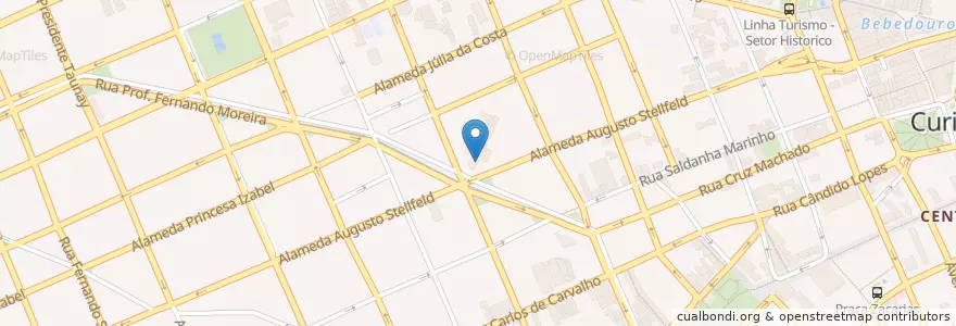 Mapa de ubicacion de Teatro Sesc da Esquina en Бразилия, Южный Регион, Парана, Região Geográfica Intermediária De Curitiba, Região Metropolitana De Curitiba, Microrregião De Curitiba, Куритиба.