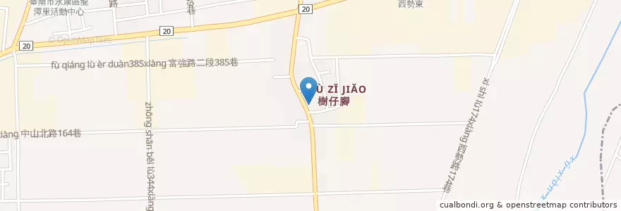 Mapa de ubicacion de 福安宮 en Taiwan, Tainan, Yongkang.