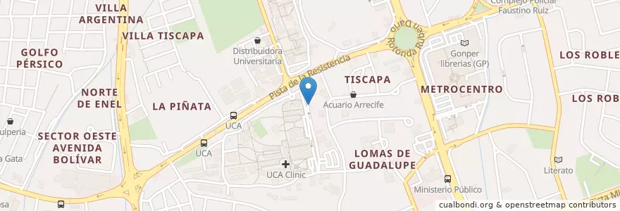 Mapa de ubicacion de Pepe's Bar en Nikaragua, Departamento De Managua, Managua (Municipio).