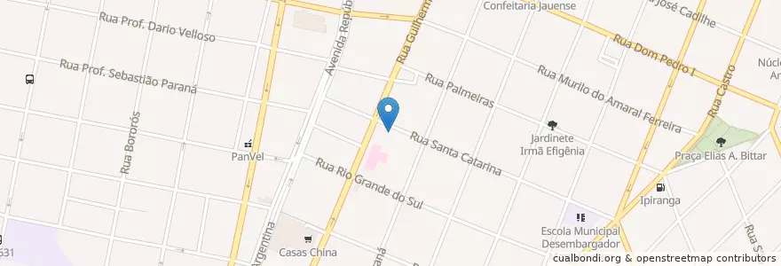 Mapa de ubicacion de Carmela Pizzeria en Бразилия, Южный Регион, Парана, Região Geográfica Intermediária De Curitiba, Região Metropolitana De Curitiba, Microrregião De Curitiba, Куритиба.
