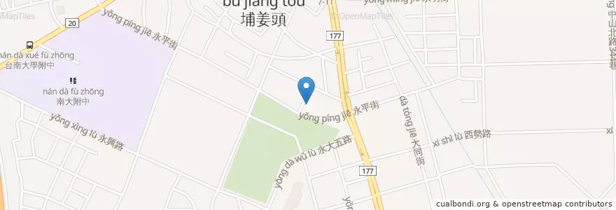 Mapa de ubicacion de 慈后宮 en Taiwan, 臺南市, 永康區.