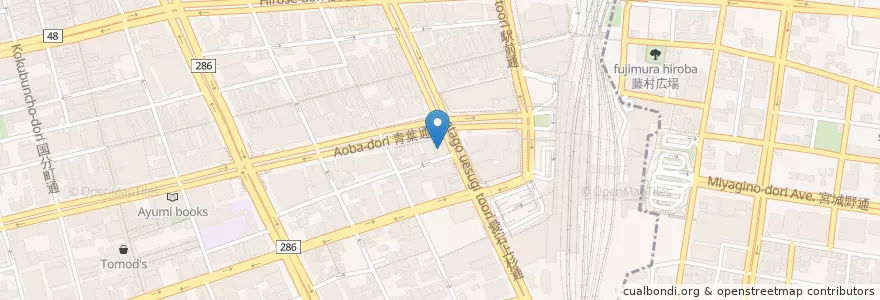 Mapa de ubicacion de いろはにほへと en 日本, 宮城県, 仙台市, 青葉区.