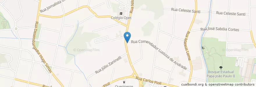 Mapa de ubicacion de Costelão 1500 en ブラジル, 南部地域, パラナ, Região Geográfica Intermediária De Curitiba, Região Metropolitana De Curitiba, Microrregião De Curitiba, クリチバ.