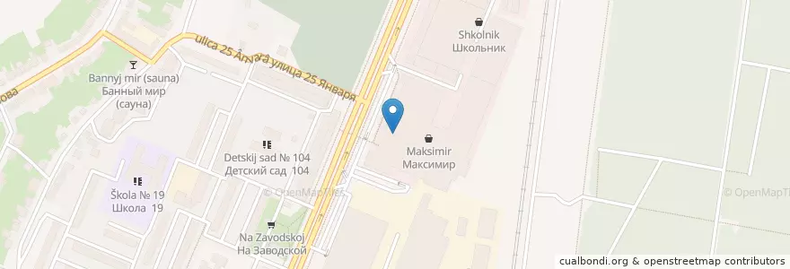 Mapa de ubicacion de УБРиР en Rússia, Distrito Federal Central, Oblast De Voronej, Городской Округ Воронеж.