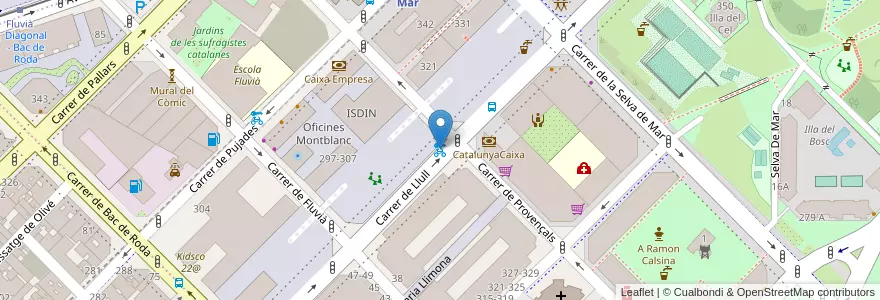 Mapa de ubicacion de 175 - Llull / Provençals 309 en 西班牙, Catalunya, Barcelona, Barcelonès, Barcelona.
