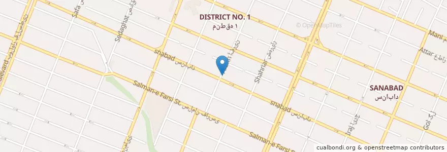Mapa de ubicacion de درمانگاه الغدیر en 伊朗, استان خراسان رضوی, شهرستان مشهد, مشهد, بخش مرکزی شهرستان مشهد.