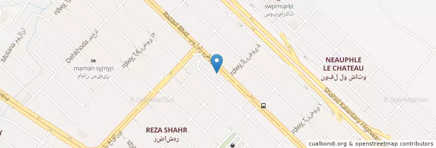 Mapa de ubicacion de بانک صادرات en 伊朗, استان خراسان رضوی, شهرستان مشهد, مشهد, بخش مرکزی شهرستان مشهد.