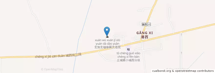 Mapa de ubicacion de 玄無玄極修圓大道院 en Taiwán, 臺南市, 安南區.