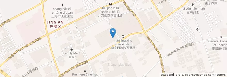 Mapa de ubicacion de 新元素 en Cina, Shanghai, Distretto Di Jing'an.