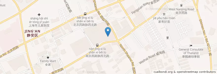 Mapa de ubicacion de 露露酒家 en Cina, Shanghai, Distretto Di Jing'an.