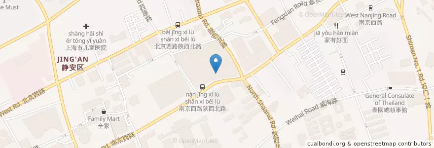Mapa de ubicacion de 小南国日式烧烤 en China, Shanghai, Jing'an.