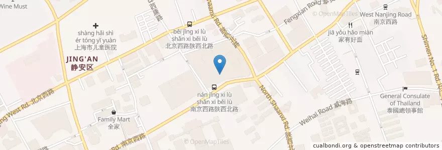 Mapa de ubicacion de 海云台 en چین, شانگهای, 静安区.