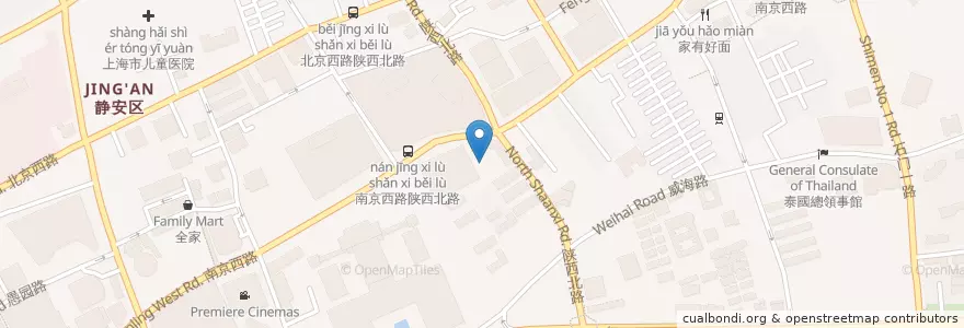 Mapa de ubicacion de 屋企汤馆 en Cina, Shanghai, Distretto Di Jing'an.