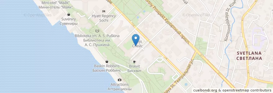 Mapa de ubicacion de Стрип-клуб 911 en Russia, Distretto Federale Meridionale, Territorio Di Krasnodar, Городской Округ Сочи.