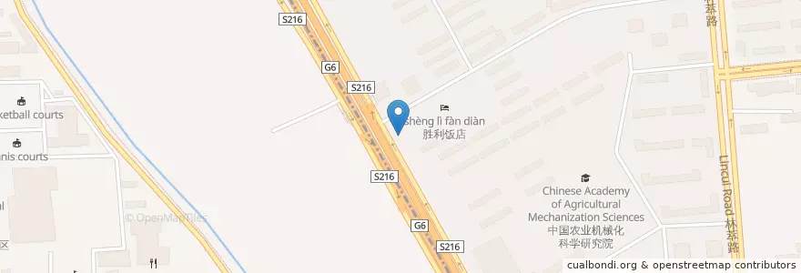 Mapa de ubicacion de 加油站 en China, Peking, Hebei, 朝阳区 / Chaoyang.