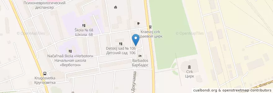 Mapa de ubicacion de МТС Банк en 러시아, Дальневосточный Федеральный Округ, Хабаровский Край, Городской Округ Хабаровск.