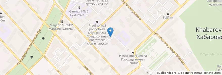Mapa de ubicacion de Школа английского языка ELC en 俄罗斯/俄羅斯, 远东联邦管区, 哈巴罗夫斯克边疆区, 伯力市.