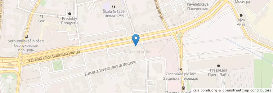 Mapa de ubicacion de Урюк en Россия, Центральный Федеральный Округ, Москва, Центральный Административный Округ, Район Замоскворечье.