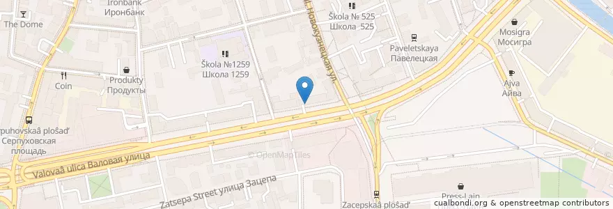 Mapa de ubicacion de Абсолют Банк en Russia, Distretto Federale Centrale, Москва, Центральный Административный Округ, Район Замоскворечье.