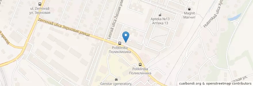 Mapa de ubicacion de Городская поликлиника №8 en ロシア, 中央連邦管区, カルーガ州, Городской Округ Калуга.
