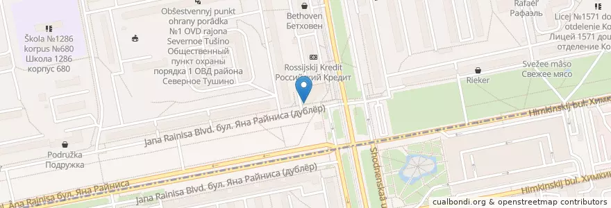 Mapa de ubicacion de ШашлыкoFF en Rússia, Distrito Federal Central, Москва, Северо-Западный Административный Округ.