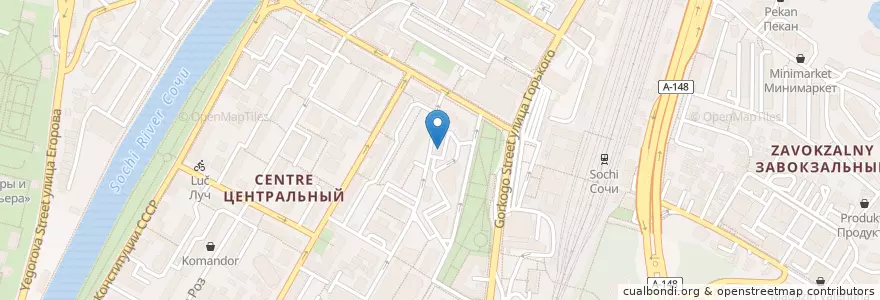 Mapa de ubicacion de Карефана en 俄罗斯/俄羅斯, 南部联邦管区, 克拉斯诺达尔边疆区, Городской Округ Сочи.