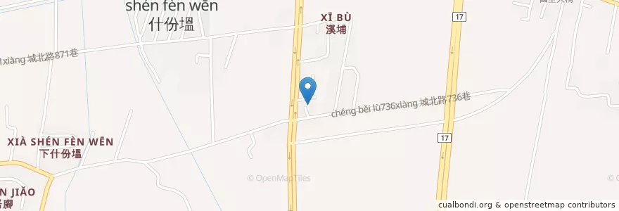 Mapa de ubicacion de 福聖宮 en Taiwan, Tainan, Distretto Di Annan.