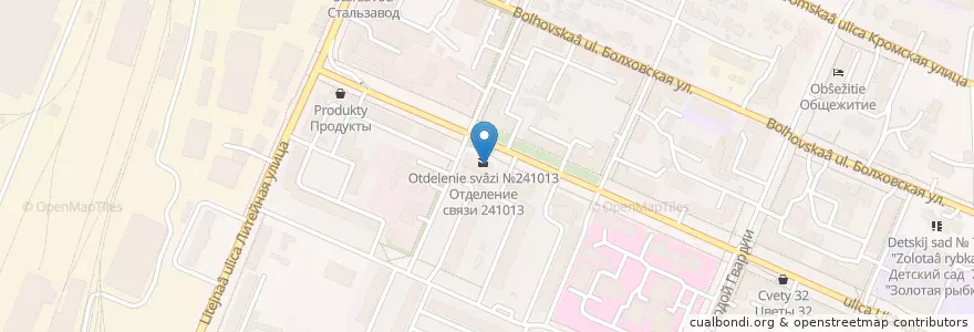 Mapa de ubicacion de Отделение Сбербанка №0124 en Rusia, Distrito Federal Central, Óblast De Briansk, Брянский Район, Городской Округ Брянск.