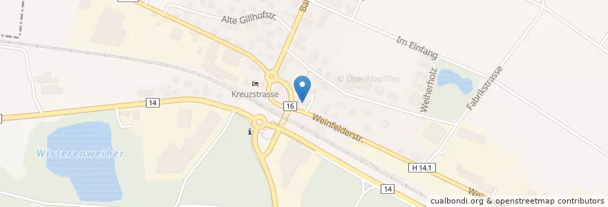 Mapa de ubicacion de Restaurant Post en سويسرا, Thurgau, Bezirk Weinfelden, Märstetten.