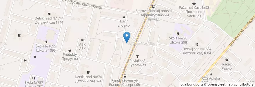 Mapa de ubicacion de Авангард офис №8825 en Rússia, Distrito Federal Central, Москва, Северо-Восточный Административный Округ, Бабушкинский Район.