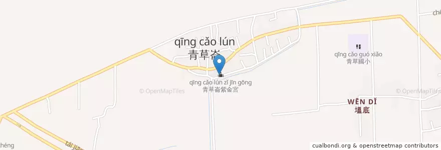 Mapa de ubicacion de 青草崙紫金宮 en 臺灣, 臺南市, 安南區.