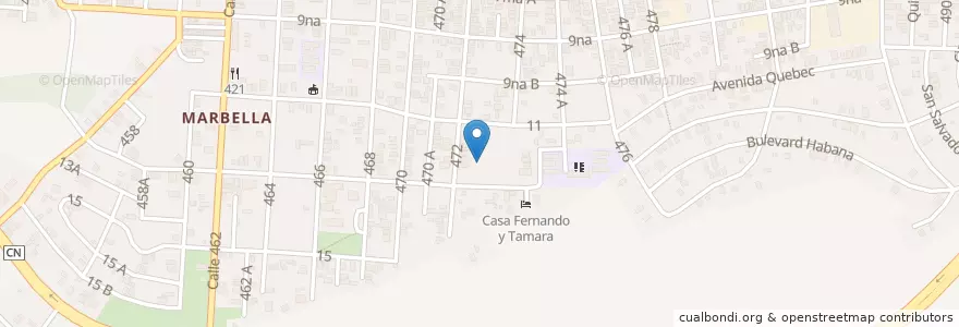 Mapa de ubicacion de Maeda en Cuba, L'Avana, Habana Del Este.