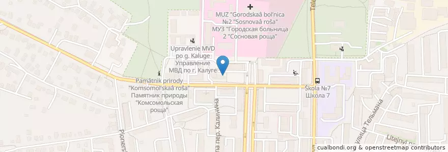 Mapa de ubicacion de Кабинеты УЗИ и ФГДС en Rússia, Distrito Federal Central, Oblast De Kaluga, Городской Округ Калуга.