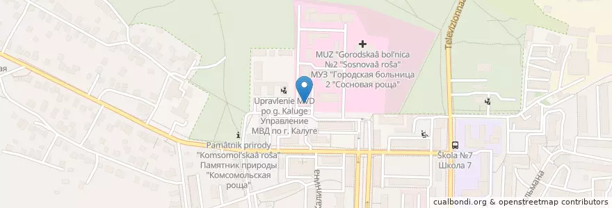 Mapa de ubicacion de Неврологическое отделение №2 en Rússia, Distrito Federal Central, Oblast De Kaluga, Городской Округ Калуга.
