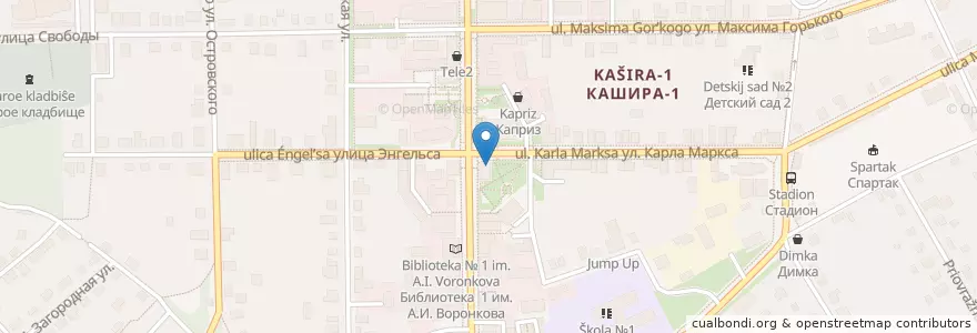Mapa de ubicacion de MiX точка en روسيا, Центральный Федеральный Округ, محافظة موسكو, Городской Округ Кашира.