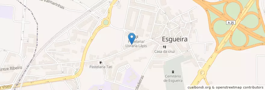 Mapa de ubicacion de Restaurante "O Moreto" en Португалия, Aveiro, Центральный Регион, Baixo Vouga, Aveiro, Esgueira.