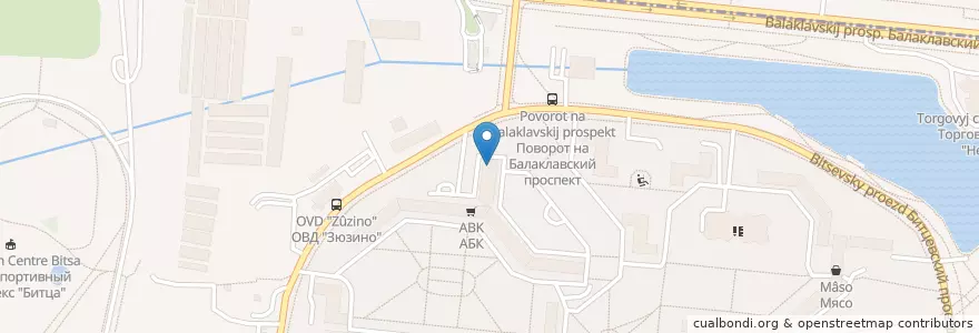 Mapa de ubicacion de СМП Банк en Russie, District Fédéral Central, Moscou, Южный Административный Округ, Район Чертаново Северное.