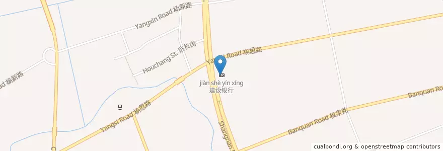 Mapa de ubicacion de 建设银行 en الصين, شانغهاي, بودونغ.
