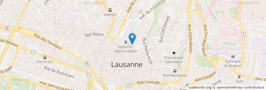 Mapa de ubicacion de The Great Escape en 스위스, Vaud, District De Lausanne, 로잔.