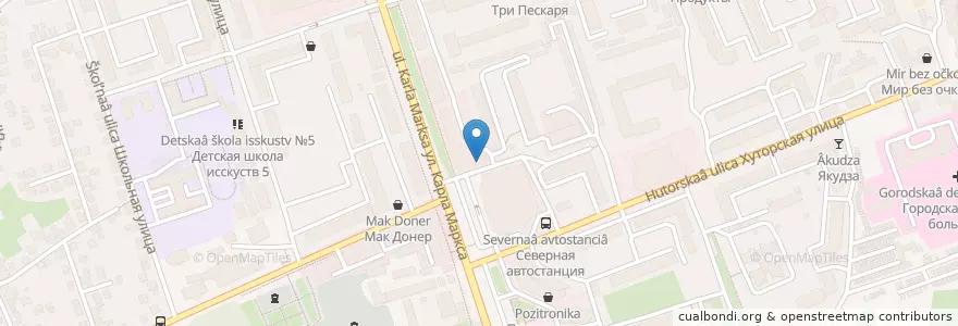 Mapa de ubicacion de Здравница en Rússia, Distrito Federal Central, Oblast De Kursk, Курский Район, Городской Округ Курск.