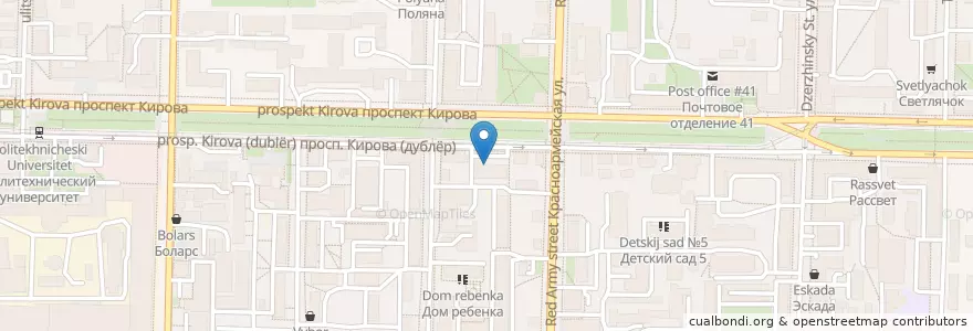 Mapa de ubicacion de Корона (гриль-бар) en ロシア, シベリア連邦管区, トムスク州, トムスク地区, トムスク管区.