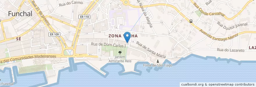 Mapa de ubicacion de Venda Velha en پرتغال, Funchal (Santa Maria Maior).