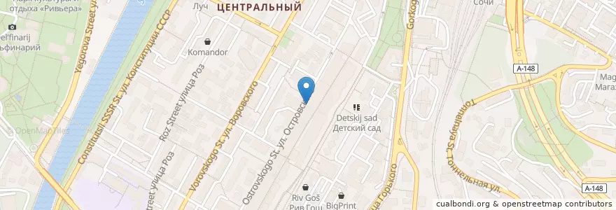 Mapa de ubicacion de Пузатая Хата en Rússia, Distrito Federal Do Sul, Krai De Krasnodar, Городской Округ Сочи.