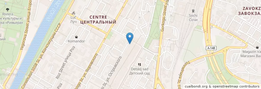 Mapa de ubicacion de Шелковый Путь en Rusia, Южный Федеральный Округ, Краснодарский Край, Городской Округ Сочи.