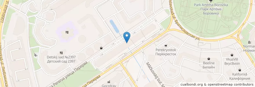 Mapa de ubicacion de Макдоналдс en Россия, Центральный Федеральный Округ, Москва, Юго-Восточный Административный Округ, Район Марьино.