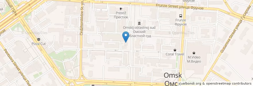 Mapa de ubicacion de Столовая на Тарской en ロシア, シベリア連邦管区, オムスク州, オムスク地区, オムスク管区.
