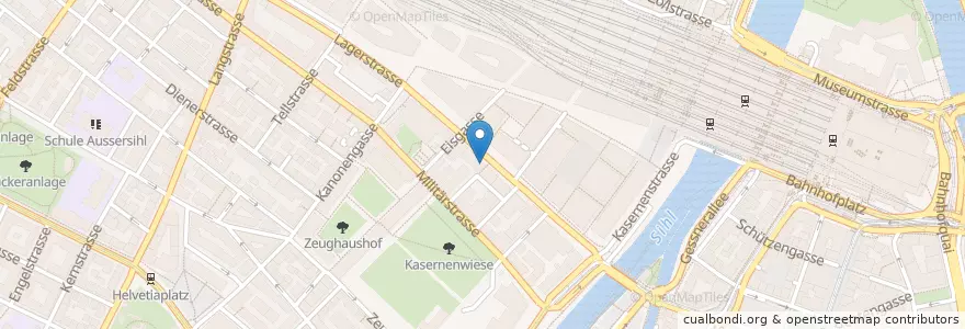 Mapa de ubicacion de Café ZHAW en Suisse, Zurich, District De Zurich, Zurich.